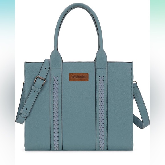 Wrangler Handbags - Wrangler Blue Tote Bag with Perforated Details